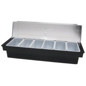 Condiment Dispenser 6 Compartment with lid