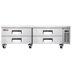 Kitchen Monkey KMCB-72 72" 4 Drawer Refrigerated Chef Base