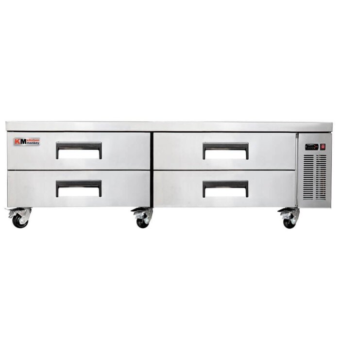 Kitchen Monkey KMCB-72 72" 4 Drawer Refrigerated Chef Base