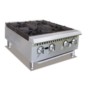 Kitchen Monkey KMCTH-24 4 Burner Gas Countertop Range / Hot Plate - 100,000 BTU