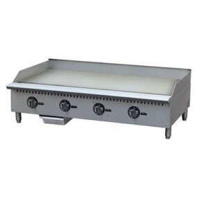 Kitchen Monkey KMCTG-48T 48" Gas Countertop Griddle with Thermostatic Controls - 120,000 BTU