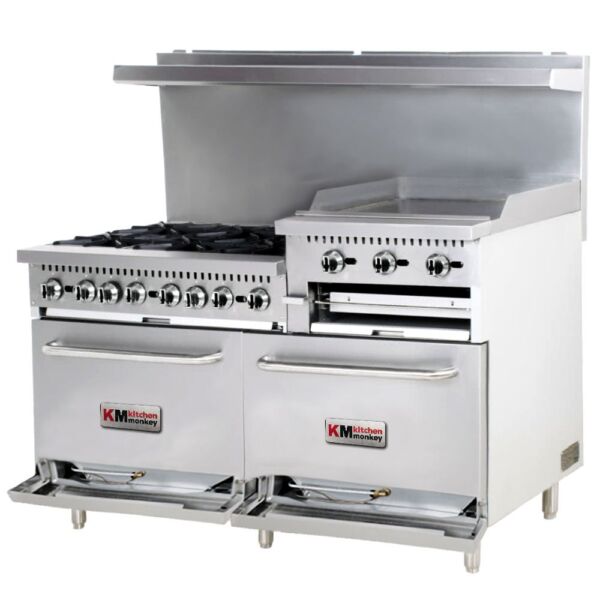 Comstock Castle 60/" Range 6 Burners 1 24/" Griddle Gas 2 Ovens F3226-24 for sale online