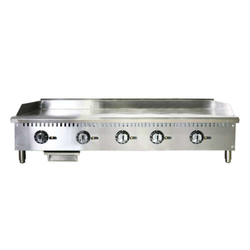 Kitchen Monkey KMCTG-60T 60" Gas Countertop Griddle with Thermostatic Controls - 150,000 BTU