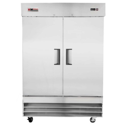 Kitchen Monkey KMERF-2D Solid Door Reach-In Refrigerator - 48 Cu Ft