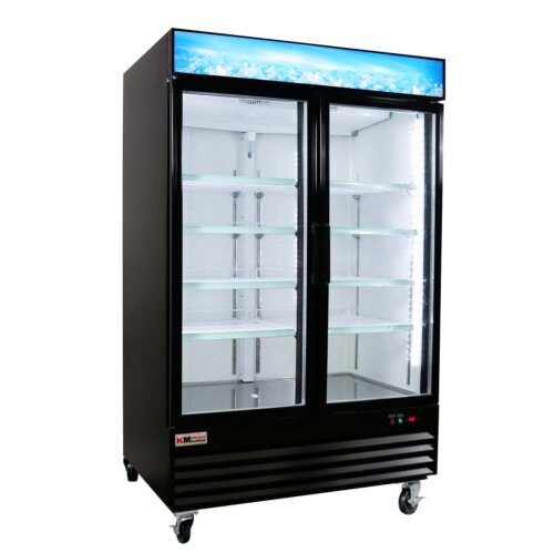 Glass Door Merchandiser 53″ Swing Door with LED Lighting Refrigerator – 45 Cu Ft Kitchen Monkey KMRFS-2D:54_6