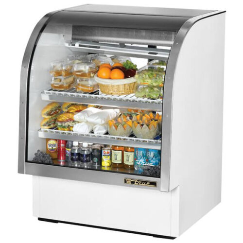 True TCGG-36-LD Refrigerated Deli Case with Curved Glass 36 inch
