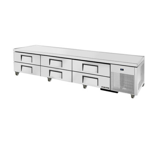 True TRCB-110 Refrigerated Chef Base 6 Drawers 110 inch
