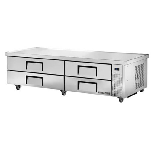 True TRCB-82-84 Refrigerated Chef Base 4 Drawers 82 inch Extended Top