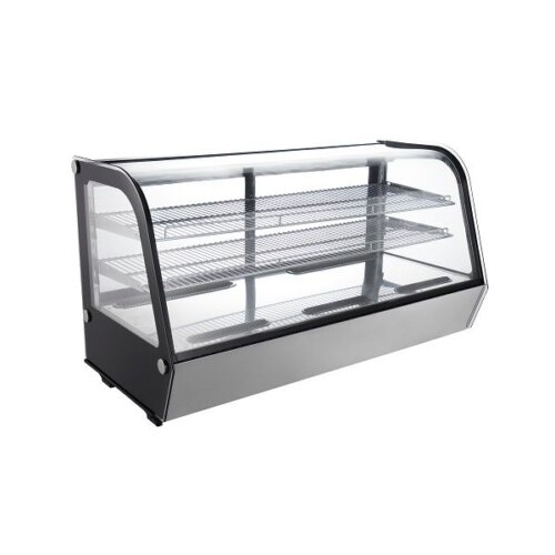Admiral Craft Black Diamond BDRCTD-200 48" Curved Glass Refrigerated Countertop Bakery Display Case - 198 Liter, 7 Cu Ft