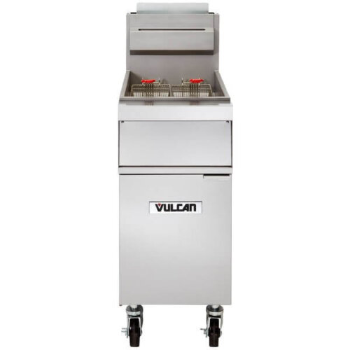 Vulcan 1VEG35M-2 Vulcan 1GR45A-2 Vulcan 1GR45M-2 Vulcan 1GR45A-1 Vulcan 1GR45M-1 Gas Floor Fryer 45-50 lb. 120,000 BTU