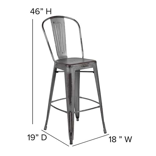Flash Furniture Et 3534 30 Sil Gg, Outdoor Director Bar Stools Philippines
