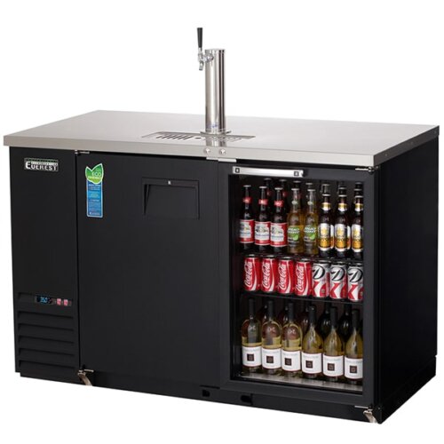EBD2-BBG-24 Beer Dispenser 1 Tower 1 Tap Solid and Glass Doors 17 cuft