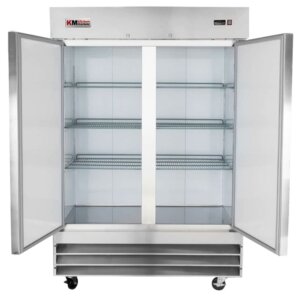 Commercial Reach In Refrigerator Solid Door - 46 Cu Ft by Kitchen Monkey KM-KSRF-2D