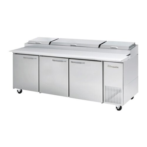 Blue Air BAPP93-HC 93.25'' 3 Door Counter Height Refrigerated Pizza Prep Table