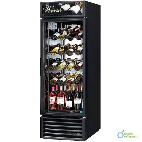 True GDM-23W-HC-TSL01 27" One Section Wine Cooler with (1) Zone - 106 Bottle Capacity, Black, 115v